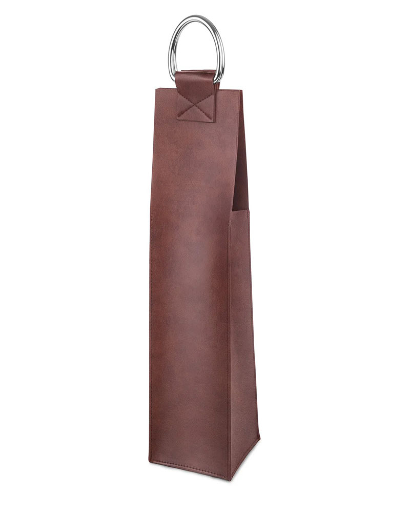 Brown Single-Bottle Wine Bag