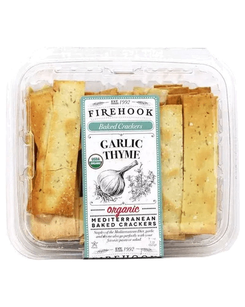 Firehook Garlic Thyme Organic Crackers