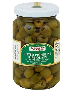 Minasso Pitted Picholine Ripe Olives