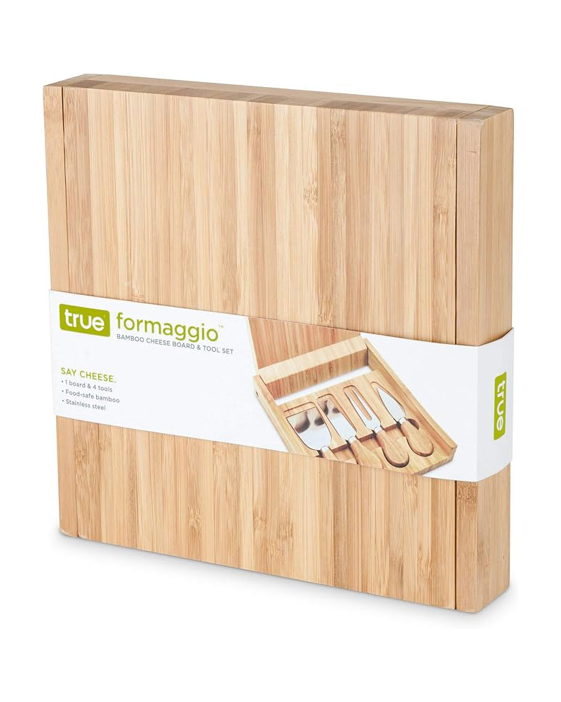 True Brands Formaggio Bamboo Cheese Board & Tool Set
