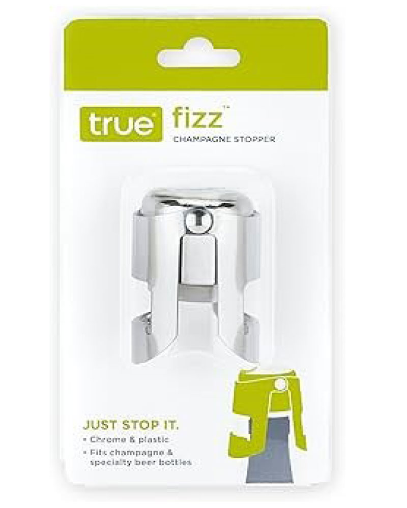 True Brands Fizz Silver Champagne Stopper