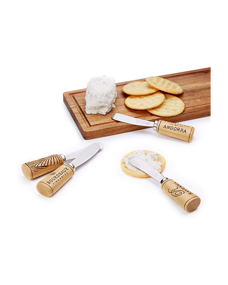 Twine Living Co Cork Handled Cheese Spreaders